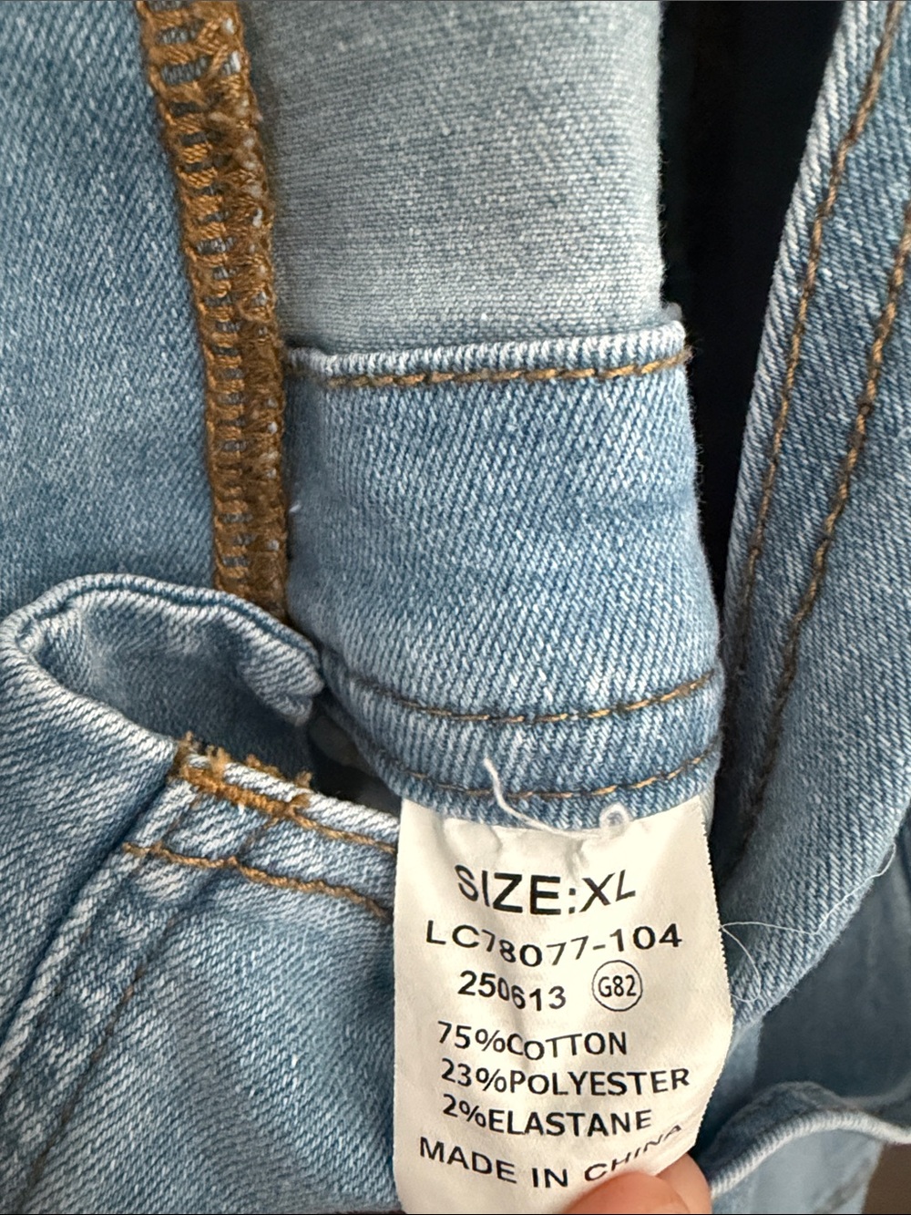 Classic Cotton Blend Light Blue Denim Overalls - Picture 7 of 8